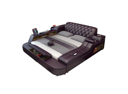 Multifunktionales Bett Moderner Stil Rosa Farbe Holzrahmen Weich