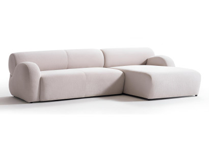 Ecksofa Modern Weiß Designer-Ecksofa Komfortabel Minimalismus Stoff