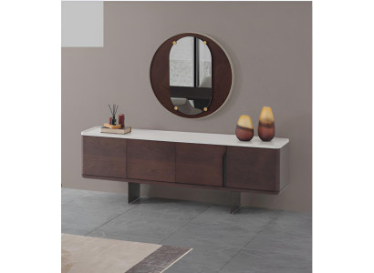 Designer Sideboard mit Spiegel Modern Wohnzimmer Möbel
