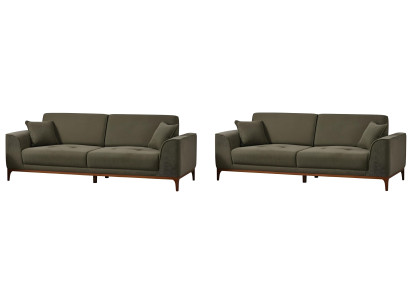 Wohnzimmer Set Modern Grün Designer-Sofa Komfortabel Minimalismus