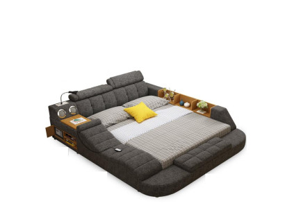 Multifunktionales Bett Moderner Stil Blaue Farbe Holzrahmen Bequem