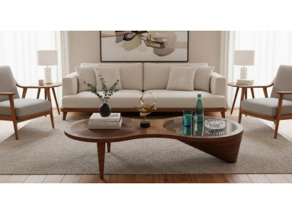 Couchtisch Modern Minimalistisch Braun Elegant Stilvoll Komfortabel