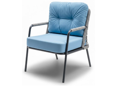 Stuhl Hellblau Farbe Moderner Stil Metallrahmen Weiches Sitzpolster