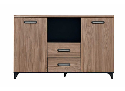Sideboard aus Holz mit zwei Türen und praktischen Schubladen für Ihr Büro