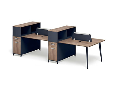 Modernes Bürotisch-Set für 4 Personen mit großzügiger Arbeitsfläche