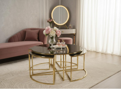 Couchtisch Modern Minimalistisch Gold Elegant Stilvoll Komfortabel