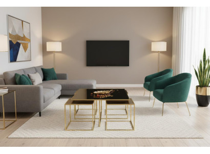 Couchtisch Modern Minimalistisch Gold Elegant Stilvoll Komfortabel