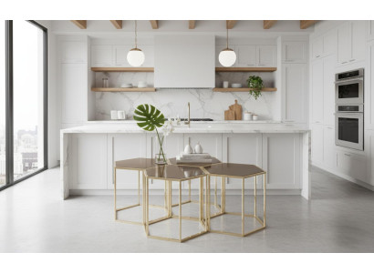 Couchtisch Modern Minimalistisch Gold Elegant Stilvoll Komfortabel