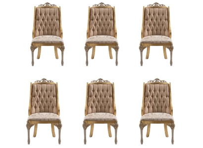 Set aus 6 eleganten Stühlen mit komfortabler Sitzfläche und Design