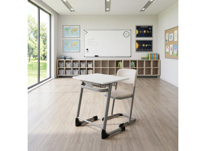 Modernes Schulset Designer Schultisch Ergonomischer Einzerlstuhl 2tlg