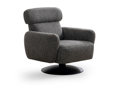 Sessel Modern Grau Designer-Sessel Komfortabel Stoff Minimalismus