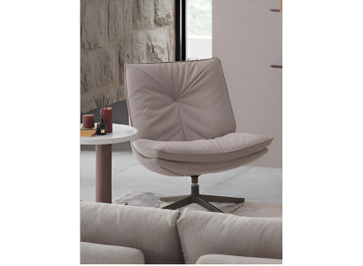 Design Sessel & Beistelltisch Japandi Stil Holz Braun Modern Edel.