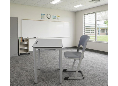 Schulset Modern Ergonomisch Grau Schultisch Grau Stuhl Einzeltisch