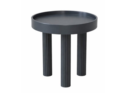 Beistelltisch Moderner Stil Schwarz Farbe Seitenteile Metallrahmen Neu