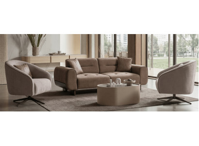 Wohnzimmer-Set im modernen Stil mit 3+1+1 Sitzern