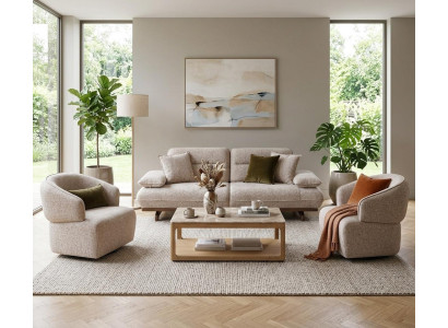 Modernes Wohnzimmer-Set mit 3+1+1-Sitzern und elegantem Design