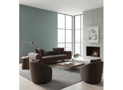Modernes Wohnzimmer-Set im eleganten Design mit 3+1+1 Sitzern