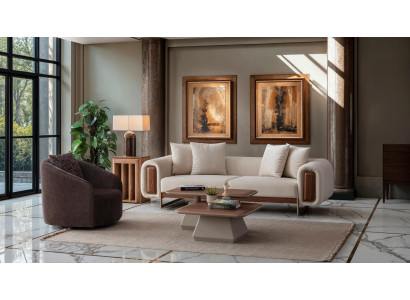 Stilvolles Wohnzimmer-Set mit 3+1 Sitzern im modernen Design