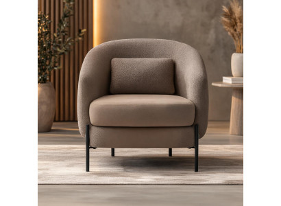 Brauner Relaxsessel Wohnzimmer Polstersessel Weiche Armlehnen Möbel