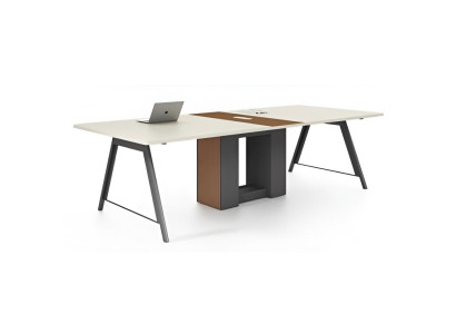 Modernes Großer Konferenztisch im minimalistischen Design aus Holz