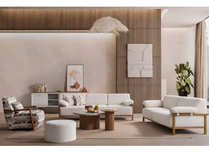 Sofa Sessel Stil modern Farbe beige mehrfarbig weich bequem Wohnzimmer