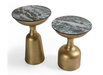Set aus 2 stilvollen Beistelltischen im modernen Design