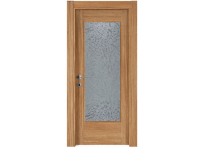 Braune Holztür mit Glas  Tür für Küche und Wohnzimmer Premium-Qualität