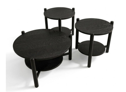 Wohnzimmer-Set mit Couchtisch und 2 Beistelltischen im eleganten Design