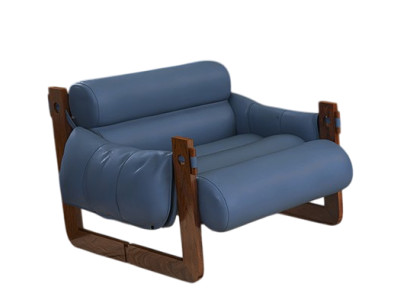 Luxuriöses Sessel Blau Wohnzimmermöbel Elegante Design Komfort Sitz