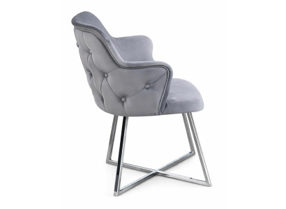 Stuhl Stil modern Farbe silber weich bequem komfortabel neu vielseitig