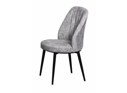 Stuhl Stil modern Farbe grau Esszimmer neu gepolstert bequem Stoff