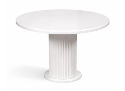 Tisch Stil modern Farbe weiß neu Komfort rund Esszimmer Holz bequem