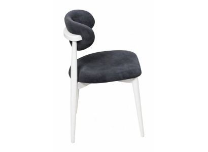 Stuhl Stil modern Farbe weiß neu weich bequem Stoff Holz Esszimmer