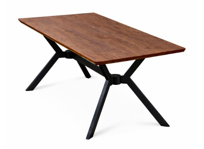 Tisch Stil modern Farbe braun schwarz Esszimmer neu rechteckig Holz