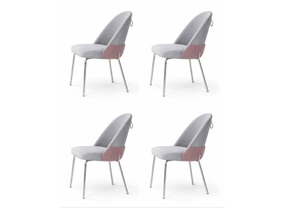 4x Stühle Stil modern Farbe grau bequem neu weich Esszimmer Komfort