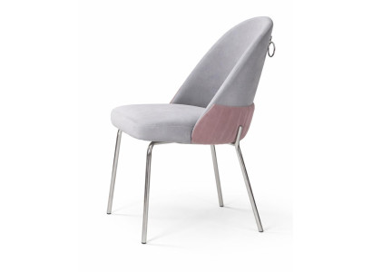 Stuhl Stil modern Farbe grau bequem neu Esszimmer weich Stoff Komfort
