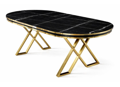 Tisch Stil:modern Farbe schwarz bequem neu Esszimmer komfortabel oval