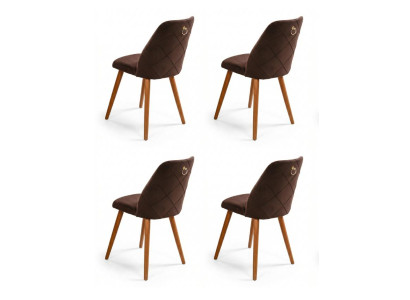 4x Stühle Stil modern Farbe braun bequem neu Esszimmer komfortabel weich