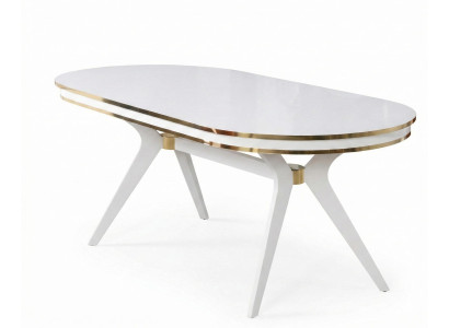 Tisch Stil modern Farbe weiß bequem neu Esszimmer komfortabel oval