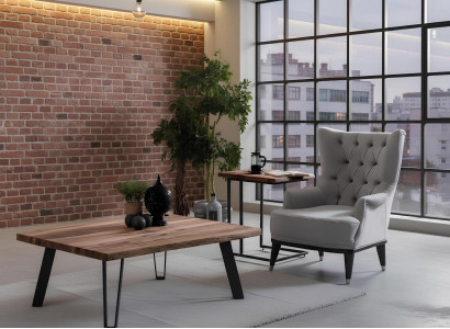 Couchtisch Beistelltisch Wohnzimmer Stil modern Farbe braun neu Holz