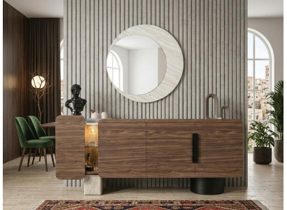Stilvolles Sideboard mit Spiegel für elegantes Wohnen und viel Stauraum