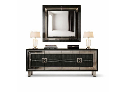 Stilvolles Sideboard mit Spiegel Modernes Stauraummöbel Esszimmer Möbel