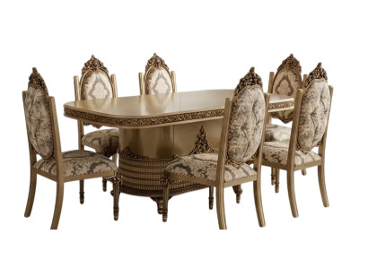 Stilvolles Esszimmer-Set mit Tisch und 6 Stühlen