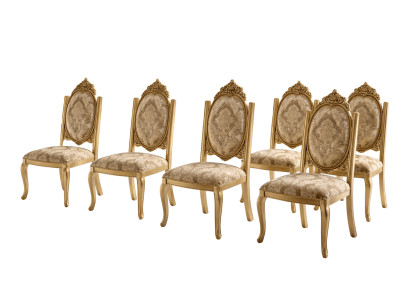 Set aus 6 Stühlen mit modernem Design und hohem Sitzkomfort