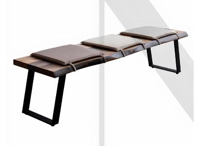 Sitzbank Stil modern Farbe braun neu Holz bequem minimalistisch Esszimmer