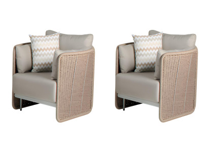 2x Sessel Gartenmöbel Garten Sessel Modern Sessel Premium Sessel