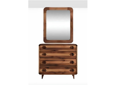 Schminktisch Stil modern Farbe braun neu Holz praktisch bequem kompakt