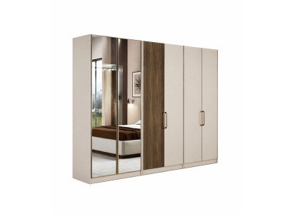Moderner Beiger Kleiderschrank Designer Schlafzimmer Schränke
