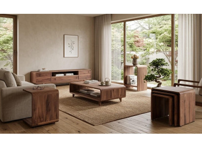 TV Board 3x Couchtisch Coffetisch Wohnzimmer Stil modern Farbe braun neu