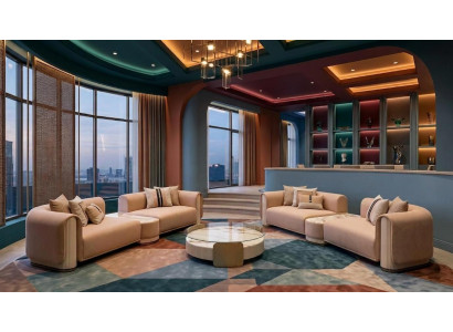 Stilvolle Wohnzimmer Sofagarnitur 2x 3-Sitzer Holz Couchtisch 3tlg
